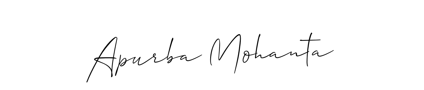 How to make Apurba Mohanta signature? Allison_Script is a professional autograph style. Create handwritten signature for Apurba Mohanta name. Apurba Mohanta signature style 2 images and pictures png