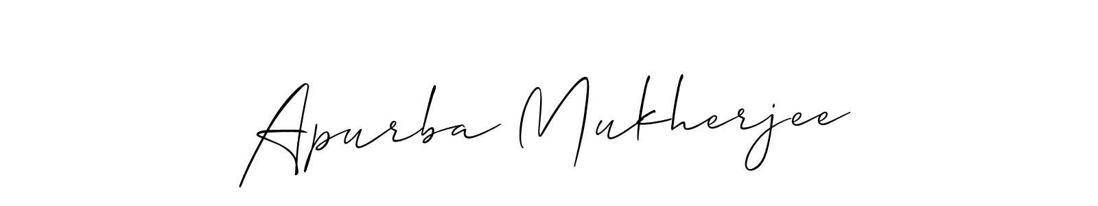 How to make Apurba Mukherjee name signature. Use Allison_Script style for creating short signs online. This is the latest handwritten sign. Apurba Mukherjee signature style 2 images and pictures png