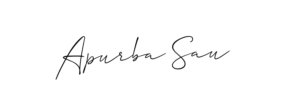 Apurba Sau stylish signature style. Best Handwritten Sign (Allison_Script) for my name. Handwritten Signature Collection Ideas for my name Apurba Sau. Apurba Sau signature style 2 images and pictures png