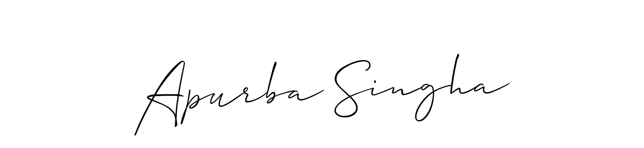 You should practise on your own different ways (Allison_Script) to write your name (Apurba Singha) in signature. don't let someone else do it for you. Apurba Singha signature style 2 images and pictures png