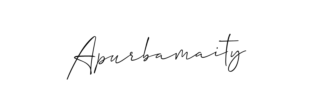 How to make Apurbamaity name signature. Use Allison_Script style for creating short signs online. This is the latest handwritten sign. Apurbamaity signature style 2 images and pictures png