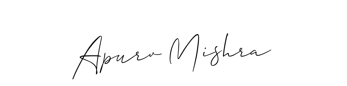 Use a signature maker to create a handwritten signature online. With this signature software, you can design (Allison_Script) your own signature for name Apurv Mishra. Apurv Mishra signature style 2 images and pictures png