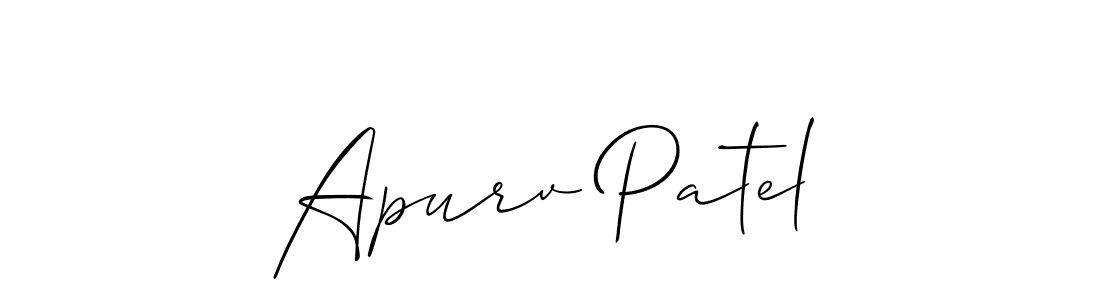 It looks lik you need a new signature style for name Apurv Patel. Design unique handwritten (Allison_Script) signature with our free signature maker in just a few clicks. Apurv Patel signature style 2 images and pictures png