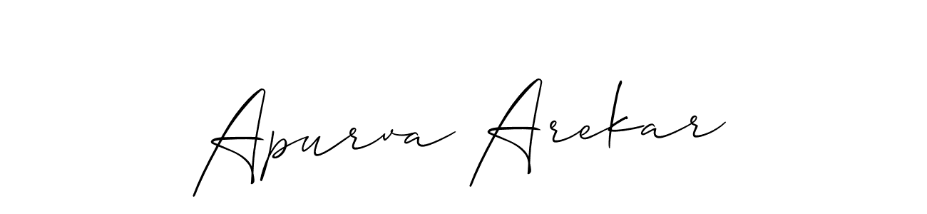 Create a beautiful signature design for name Apurva Arekar. With this signature (Allison_Script) fonts, you can make a handwritten signature for free. Apurva Arekar signature style 2 images and pictures png