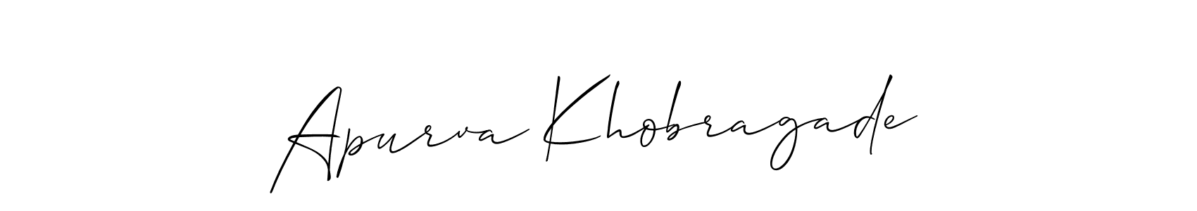 Use a signature maker to create a handwritten signature online. With this signature software, you can design (Allison_Script) your own signature for name Apurva Khobragade. Apurva Khobragade signature style 2 images and pictures png