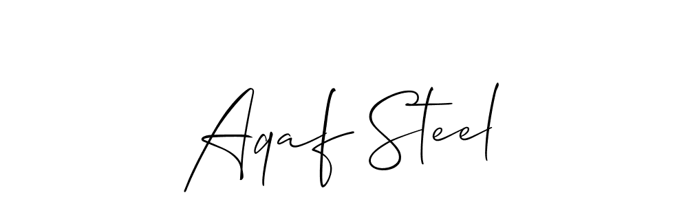 How to make Aqaf Steel signature? Allison_Script is a professional autograph style. Create handwritten signature for Aqaf Steel name. Aqaf Steel signature style 2 images and pictures png