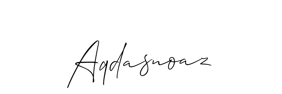 Also we have Aqdasnoaz name is the best signature style. Create professional handwritten signature collection using Allison_Script autograph style. Aqdasnoaz signature style 2 images and pictures png