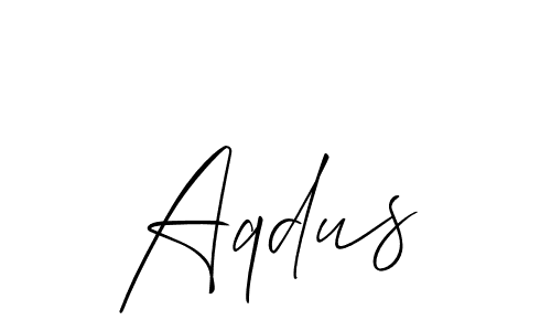 Best and Professional Signature Style for Aqdus. Allison_Script Best Signature Style Collection. Aqdus signature style 2 images and pictures png