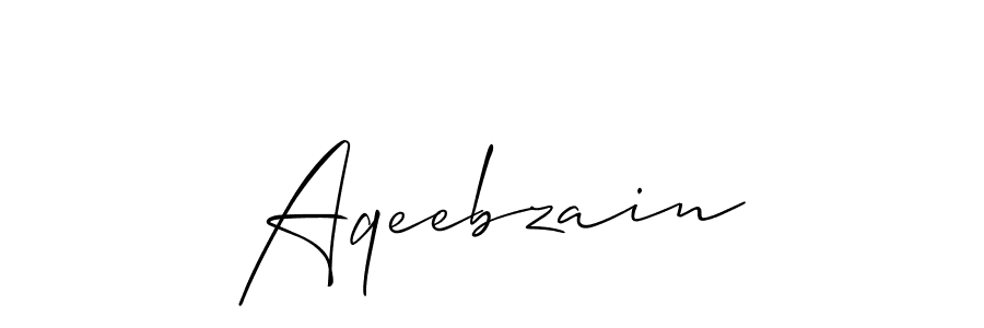 The best way (Allison_Script) to make a short signature is to pick only two or three words in your name. The name Aqeebzain include a total of six letters. For converting this name. Aqeebzain signature style 2 images and pictures png