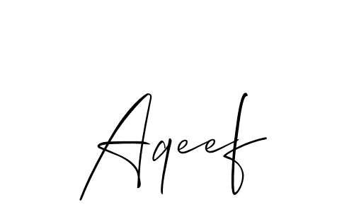 Aqeef stylish signature style. Best Handwritten Sign (Allison_Script) for my name. Handwritten Signature Collection Ideas for my name Aqeef. Aqeef signature style 2 images and pictures png