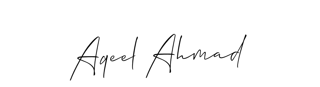 Also we have Aqeel Ahmad name is the best signature style. Create professional handwritten signature collection using Allison_Script autograph style. Aqeel Ahmad signature style 2 images and pictures png