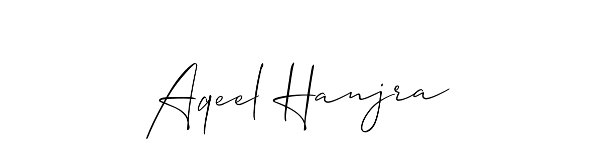 The best way (Allison_Script) to make a short signature is to pick only two or three words in your name. The name Aqeel Hanjra include a total of six letters. For converting this name. Aqeel Hanjra signature style 2 images and pictures png