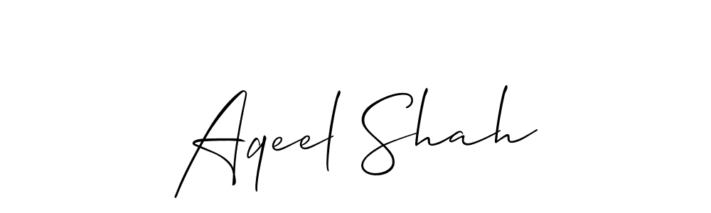 The best way (Allison_Script) to make a short signature is to pick only two or three words in your name. The name Aqeel Shah include a total of six letters. For converting this name. Aqeel Shah signature style 2 images and pictures png