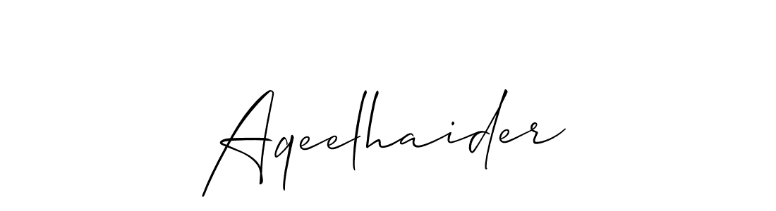 Also You can easily find your signature by using the search form. We will create Aqeelhaider name handwritten signature images for you free of cost using Allison_Script sign style. Aqeelhaider signature style 2 images and pictures png