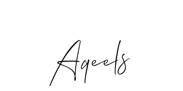 if you are searching for the best signature style for your name Aqeels. so please give up your signature search. here we have designed multiple signature styles  using Allison_Script. Aqeels signature style 2 images and pictures png