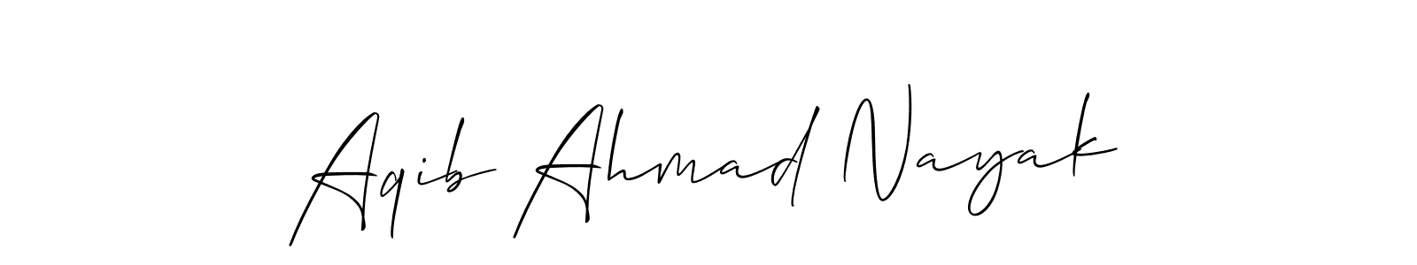 Aqib Ahmad Nayak stylish signature style. Best Handwritten Sign (Allison_Script) for my name. Handwritten Signature Collection Ideas for my name Aqib Ahmad Nayak. Aqib Ahmad Nayak signature style 2 images and pictures png