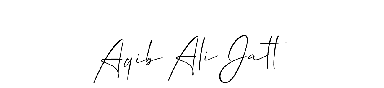 How to make Aqib Ali Jatt signature? Allison_Script is a professional autograph style. Create handwritten signature for Aqib Ali Jatt name. Aqib Ali Jatt signature style 2 images and pictures png