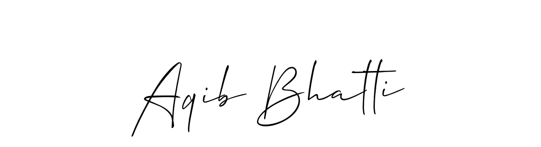 It looks lik you need a new signature style for name Aqib Bhatti. Design unique handwritten (Allison_Script) signature with our free signature maker in just a few clicks. Aqib Bhatti signature style 2 images and pictures png