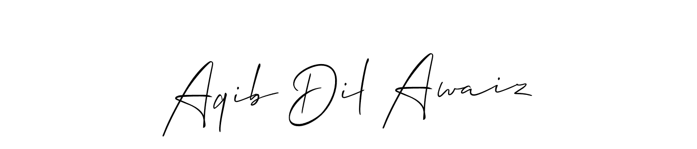 How to Draw Aqib Dil Awaiz signature style? Allison_Script is a latest design signature styles for name Aqib Dil Awaiz. Aqib Dil Awaiz signature style 2 images and pictures png