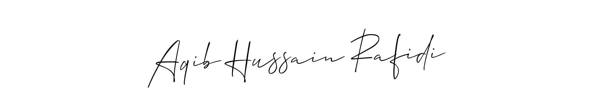 Create a beautiful signature design for name Aqib Hussain Rafidi. With this signature (Allison_Script) fonts, you can make a handwritten signature for free. Aqib Hussain Rafidi signature style 2 images and pictures png