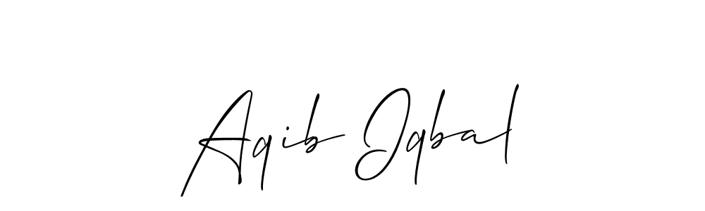 The best way (Allison_Script) to make a short signature is to pick only two or three words in your name. The name Aqib Iqbal include a total of six letters. For converting this name. Aqib Iqbal signature style 2 images and pictures png