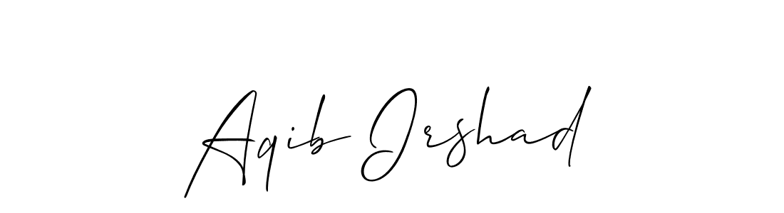 Create a beautiful signature design for name Aqib Irshad. With this signature (Allison_Script) fonts, you can make a handwritten signature for free. Aqib Irshad signature style 2 images and pictures png