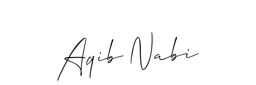 Also we have Aqib Nabi name is the best signature style. Create professional handwritten signature collection using Allison_Script autograph style. Aqib Nabi signature style 2 images and pictures png