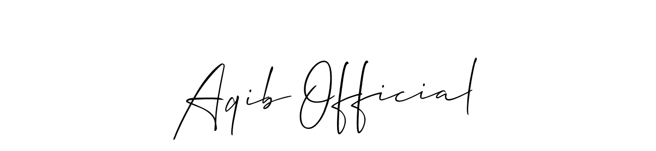 Once you've used our free online signature maker to create your best signature Allison_Script style, it's time to enjoy all of the benefits that Aqib Official name signing documents. Aqib Official signature style 2 images and pictures png