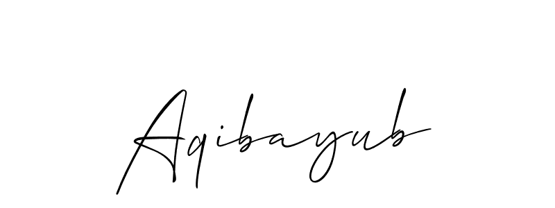 Allison_Script is a professional signature style that is perfect for those who want to add a touch of class to their signature. It is also a great choice for those who want to make their signature more unique. Get Aqibayub name to fancy signature for free. Aqibayub signature style 2 images and pictures png