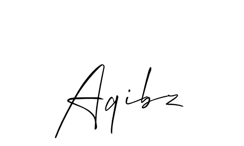 Aqibz stylish signature style. Best Handwritten Sign (Allison_Script) for my name. Handwritten Signature Collection Ideas for my name Aqibz. Aqibz signature style 2 images and pictures png