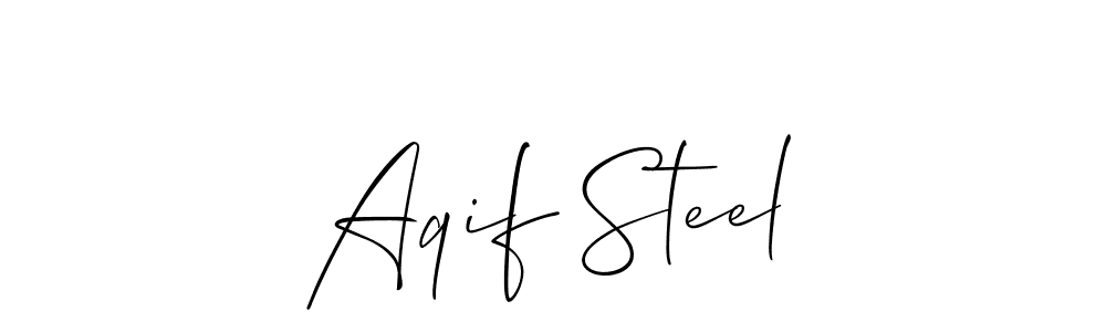 Make a short Aqif Steel signature style. Manage your documents anywhere anytime using Allison_Script. Create and add eSignatures, submit forms, share and send files easily. Aqif Steel signature style 2 images and pictures png