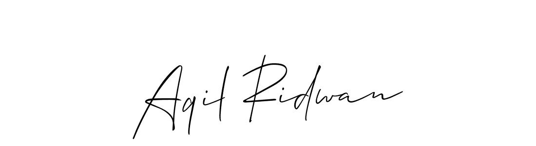 Make a short Aqil Ridwan signature style. Manage your documents anywhere anytime using Allison_Script. Create and add eSignatures, submit forms, share and send files easily. Aqil Ridwan signature style 2 images and pictures png