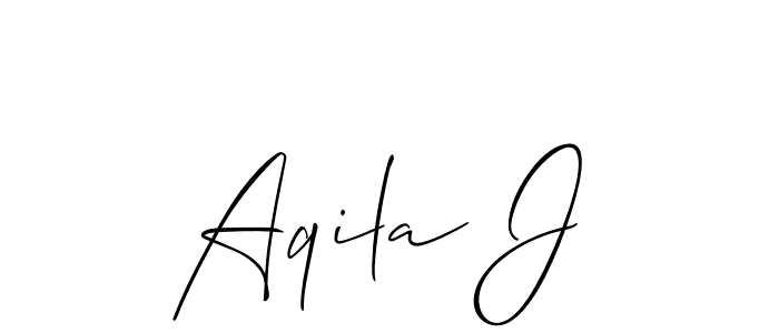 Create a beautiful signature design for name Aqila J. With this signature (Allison_Script) fonts, you can make a handwritten signature for free. Aqila J signature style 2 images and pictures png