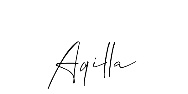 It looks lik you need a new signature style for name Aqilla. Design unique handwritten (Allison_Script) signature with our free signature maker in just a few clicks. Aqilla signature style 2 images and pictures png