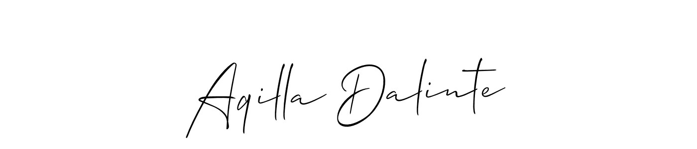 Design your own signature with our free online signature maker. With this signature software, you can create a handwritten (Allison_Script) signature for name Aqilla Dalinte. Aqilla Dalinte signature style 2 images and pictures png