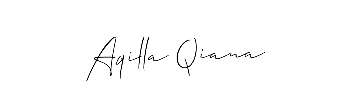The best way (Allison_Script) to make a short signature is to pick only two or three words in your name. The name Aqilla Qiana include a total of six letters. For converting this name. Aqilla Qiana signature style 2 images and pictures png