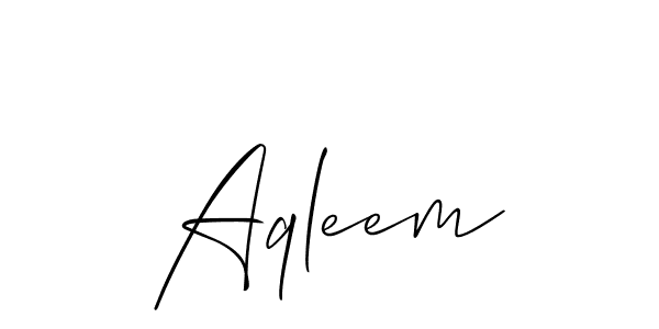 Best and Professional Signature Style for Aqleem. Allison_Script Best Signature Style Collection. Aqleem signature style 2 images and pictures png