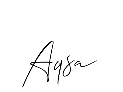 Also we have Aqsa name is the best signature style. Create professional handwritten signature collection using Allison_Script autograph style. Aqsa signature style 2 images and pictures png