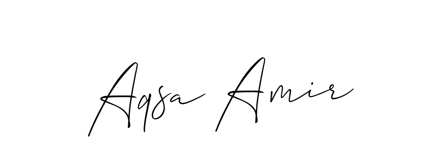Make a short Aqsa Amir signature style. Manage your documents anywhere anytime using Allison_Script. Create and add eSignatures, submit forms, share and send files easily. Aqsa Amir signature style 2 images and pictures png