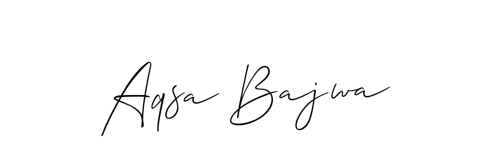 Similarly Allison_Script is the best handwritten signature design. Signature creator online .You can use it as an online autograph creator for name Aqsa Bajwa. Aqsa Bajwa signature style 2 images and pictures png