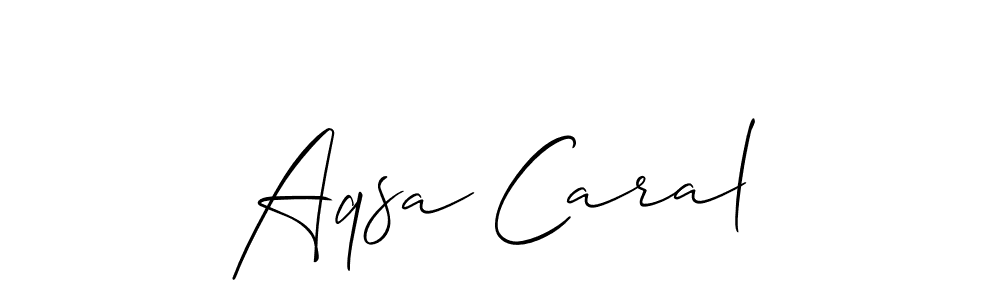 This is the best signature style for the Aqsa Caral name. Also you like these signature font (Allison_Script). Mix name signature. Aqsa Caral signature style 2 images and pictures png