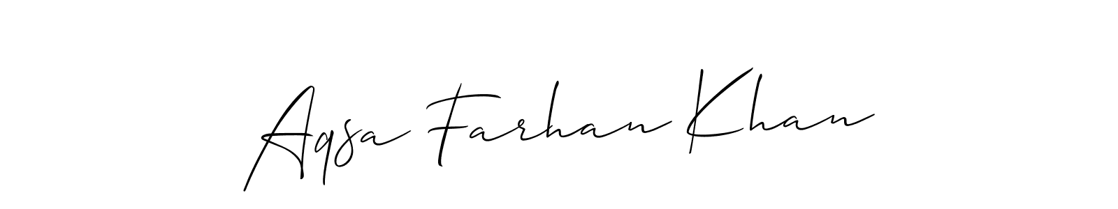 You can use this online signature creator to create a handwritten signature for the name Aqsa Farhan Khan. This is the best online autograph maker. Aqsa Farhan Khan signature style 2 images and pictures png