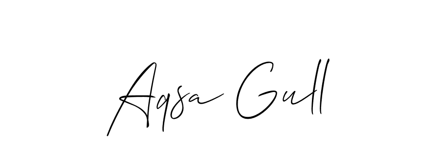 Use a signature maker to create a handwritten signature online. With this signature software, you can design (Allison_Script) your own signature for name Aqsa Gull. Aqsa Gull signature style 2 images and pictures png
