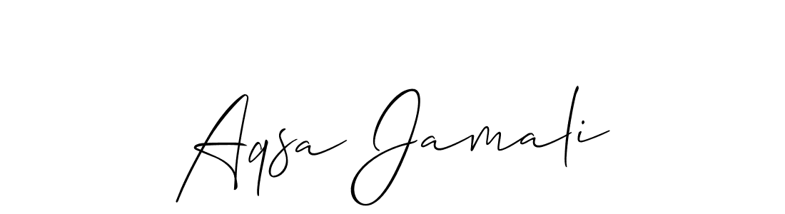 Make a beautiful signature design for name Aqsa Jamali. With this signature (Allison_Script) style, you can create a handwritten signature for free. Aqsa Jamali signature style 2 images and pictures png
