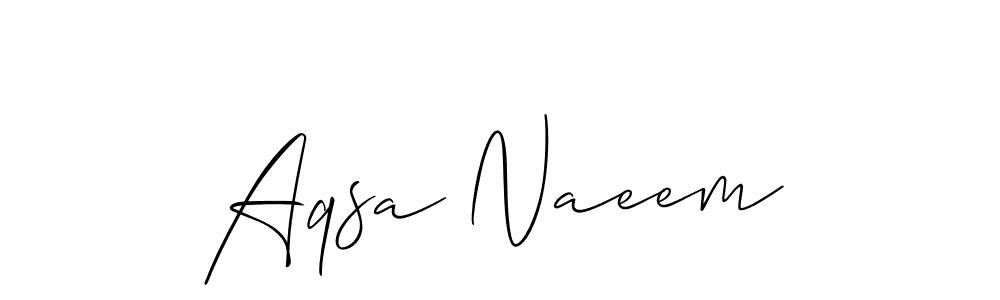 Also You can easily find your signature by using the search form. We will create Aqsa Naeem name handwritten signature images for you free of cost using Allison_Script sign style. Aqsa Naeem signature style 2 images and pictures png