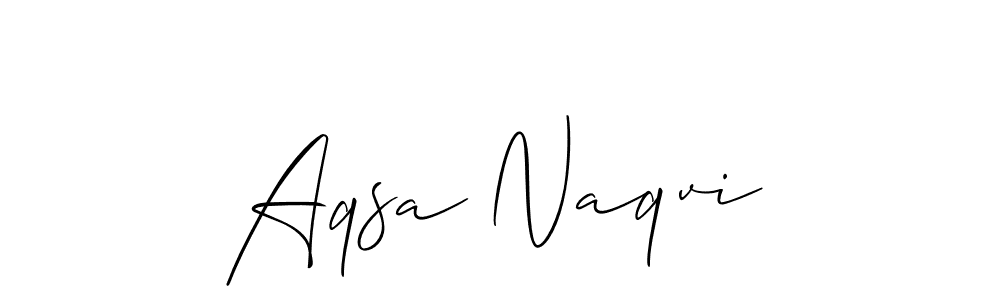 You should practise on your own different ways (Allison_Script) to write your name (Aqsa Naqvi) in signature. don't let someone else do it for you. Aqsa Naqvi signature style 2 images and pictures png