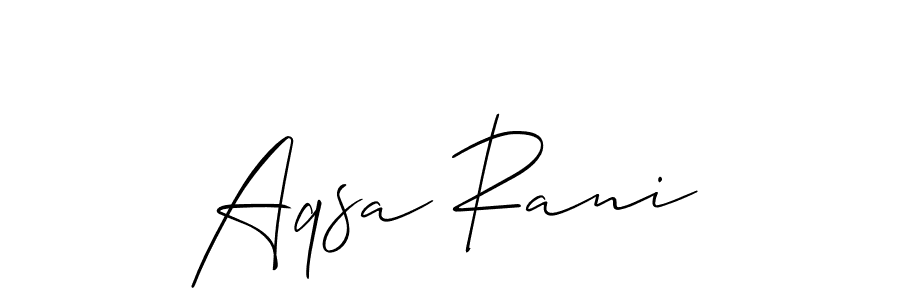 Aqsa Rani stylish signature style. Best Handwritten Sign (Allison_Script) for my name. Handwritten Signature Collection Ideas for my name Aqsa Rani. Aqsa Rani signature style 2 images and pictures png