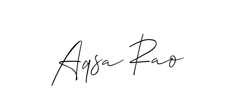 You should practise on your own different ways (Allison_Script) to write your name (Aqsa Rao) in signature. don't let someone else do it for you. Aqsa Rao signature style 2 images and pictures png