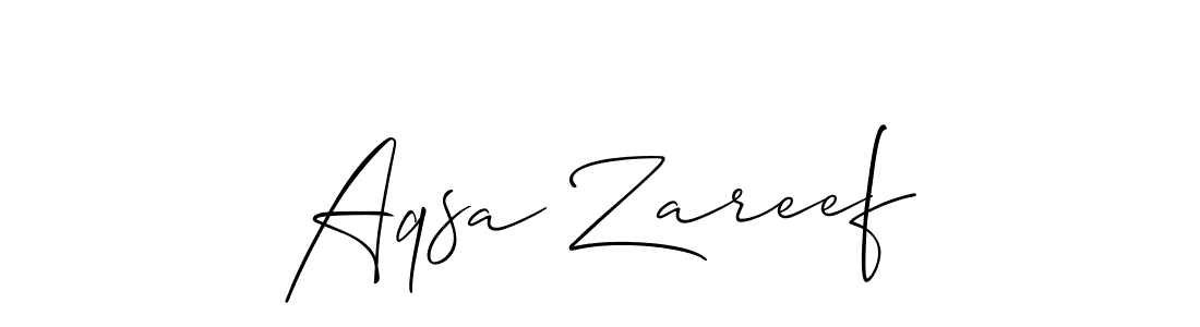 Also we have Aqsa Zareef name is the best signature style. Create professional handwritten signature collection using Allison_Script autograph style. Aqsa Zareef signature style 2 images and pictures png