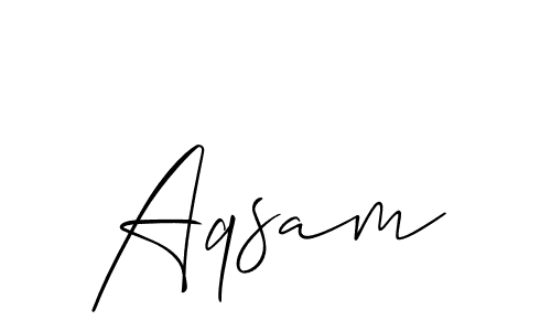 if you are searching for the best signature style for your name Aqsam. so please give up your signature search. here we have designed multiple signature styles  using Allison_Script. Aqsam signature style 2 images and pictures png